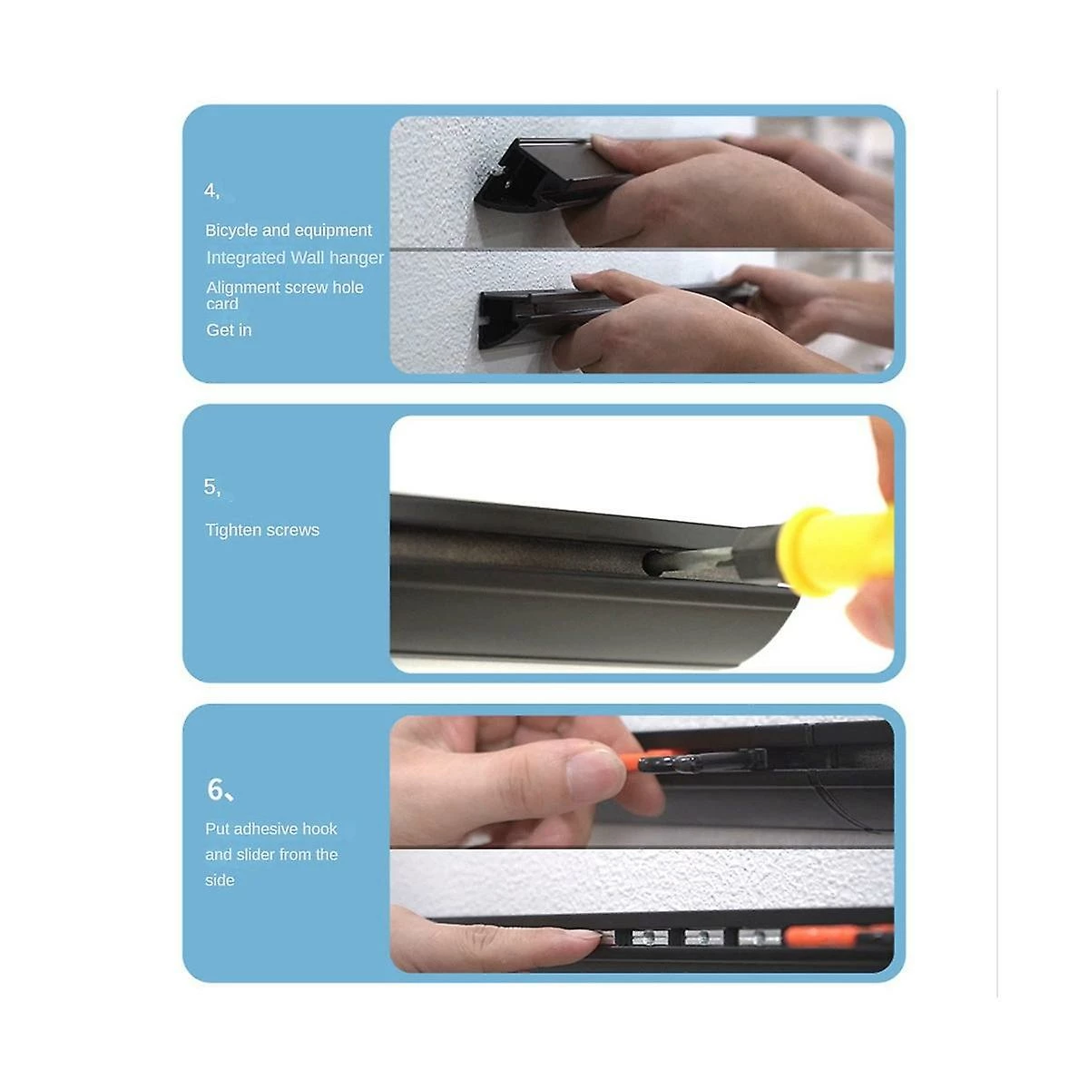 Unbranded Engrenages De Vélo Porte-finition Murale Road Mountain Bike Rack Riding Equipment Alliage D’aluminium Display R – Image 4