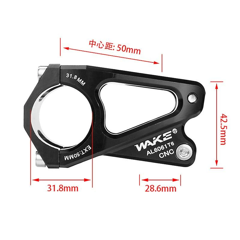 Aionyaaa Wake Bicycle Short Stem Lightweight Aluminum Alloy Hollow Out Mountain Road Bike 31.8*50mm Cycling Accessories – Image 2