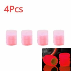 Alisili Car Tire Dustproof Nozzles Cover Tyre Valve Cap Wheel Hub Luminous Blue Red Night Glow Motorcycle Bike Car Tire Nozzles Cover
