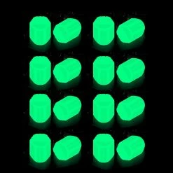Alisili 4 Luminous Car Tires Luminous Hood Nozzle Motorcycle Electric Bike Wheel Hub Night Air Valve Core Cap