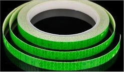 Alisili 1cm*8m Bike Stickers Reflective Tape Fluorescent Mtb Bike Bicycle Strips Cycling Mtb Tape For Helmet Motorcycle Scooter