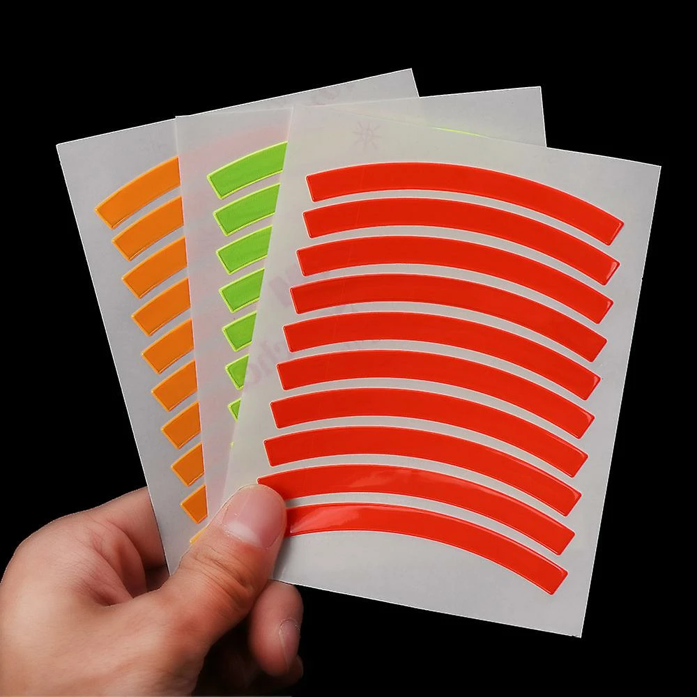 Alisili 10 Pcs Children's Balance Bike Reflective Sticker Waterproof Wheel Decals Tire Applique Tape Safety Stickers Bicycle Accessories – Image 3