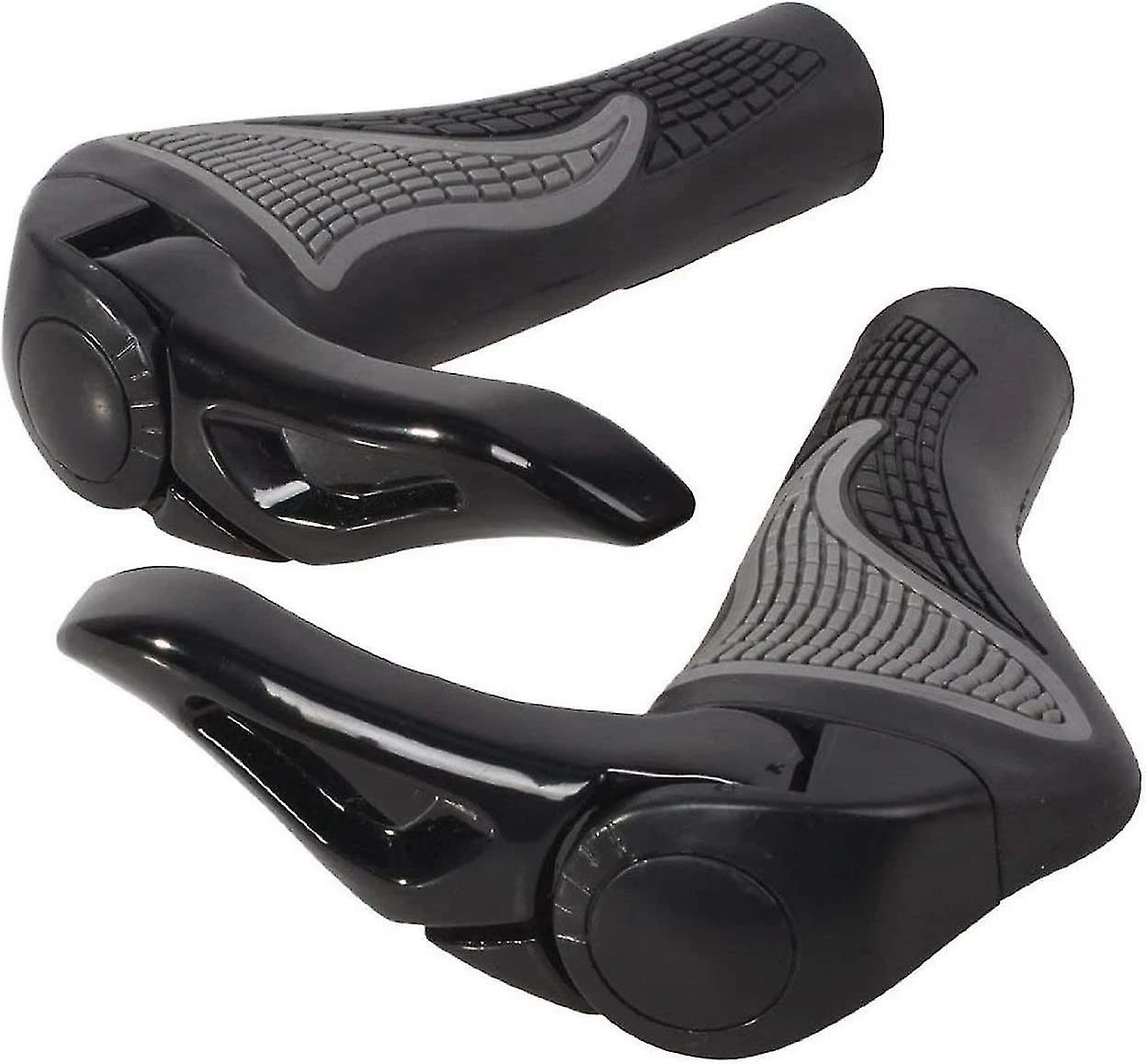 Unbranded Ergonomique Mountain Road Bike Bicycle Horn Anti-slip Silicon Handlebar Grips (Noir) (1pcs)