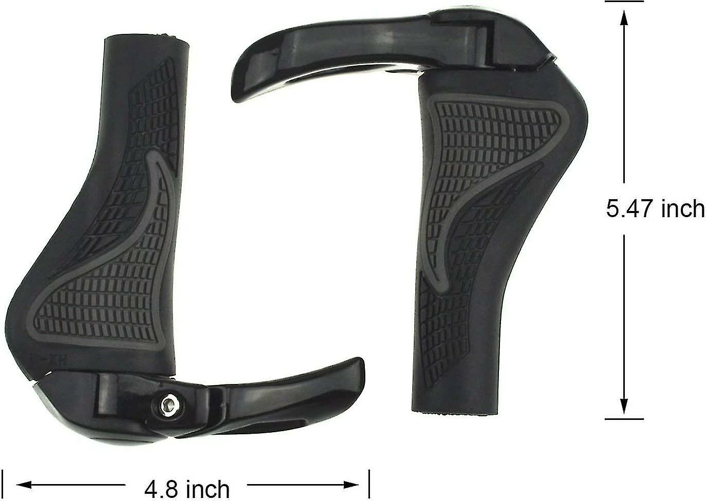 Unbranded Ergonomique Mountain Road Bike Bicycle Horn Anti-slip Silicon Handlebar Grips (Noir) (1pcs) – Image 2