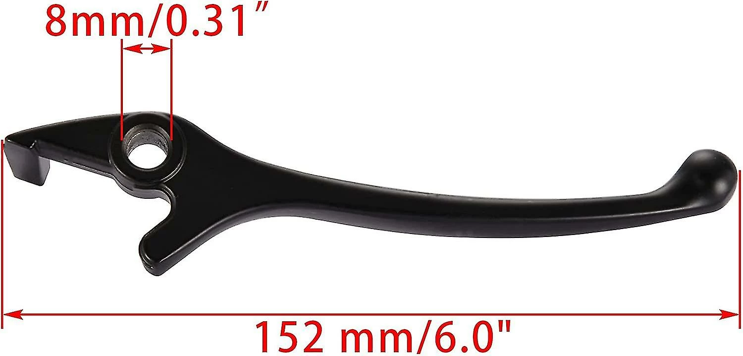 Unbranded 178mm Gauche Hydraulique Frein Frein Levier De Remplacement Pour 50cc 70cc 90cc 110cc 125cc Chinois Dirt Bike Noir1pcs – Image 2